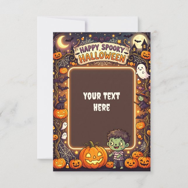 Carte d'invitation Halloween vierge 2026 #5 (Devant)