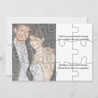 Carte d'invitation horizontale avec photo personna