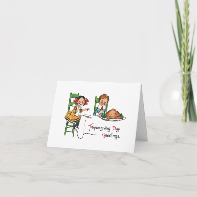 Carte d'invitation informelle de Thanksgiving (Devant)