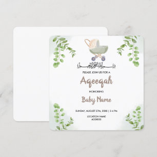 Carte d'invitation Instant Modern Chic Aqeeqah Aqi