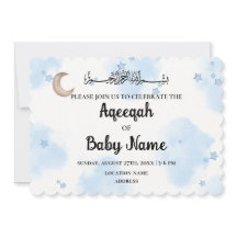 Carte d'invitation Instantanée Editable Aqeeqah Aq