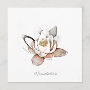 CARTE D'INVITATION LOTUS BLANCHE