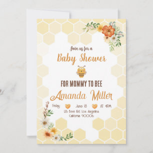 Carte d'invitation Maman To Bee Baby shower