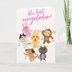 Carte d'invitation mignonne Vous êtes invités ! à