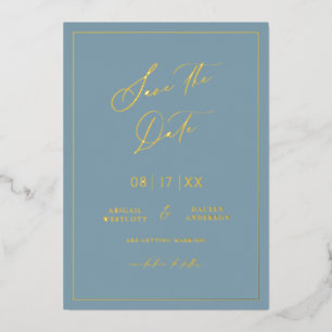 Carte d'invitation moderne avec feuille d'or pour