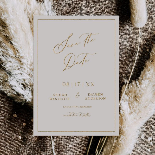 Carte d'invitation moderne avec feuille d'or pour  (Créateur téléchargé)
