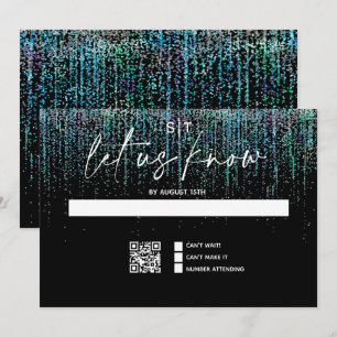 Carte d'invitation moderne avec QR Code de réponse