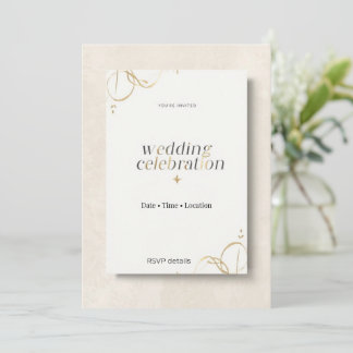 Carte d'invitation Moderne Élégante Luxe Minimal E