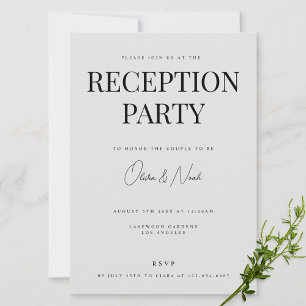 Carte d'invitation moderne et élégante Grey