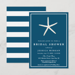 Carte d'invitation Nautical Starfish Bridal