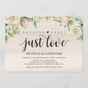 Carte d'invitation Neutral Spring Elopement