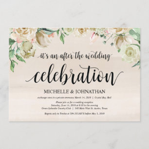 Carte d'invitation Neutral Spring Elopement