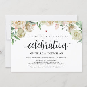 Carte d'invitation Neutral Spring Elopement