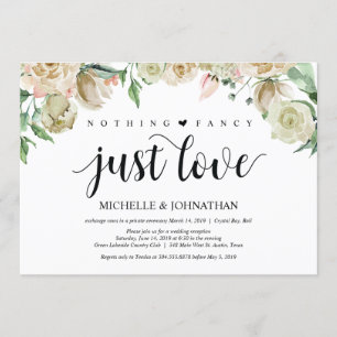 Carte d'invitation Neutral Spring Elopement