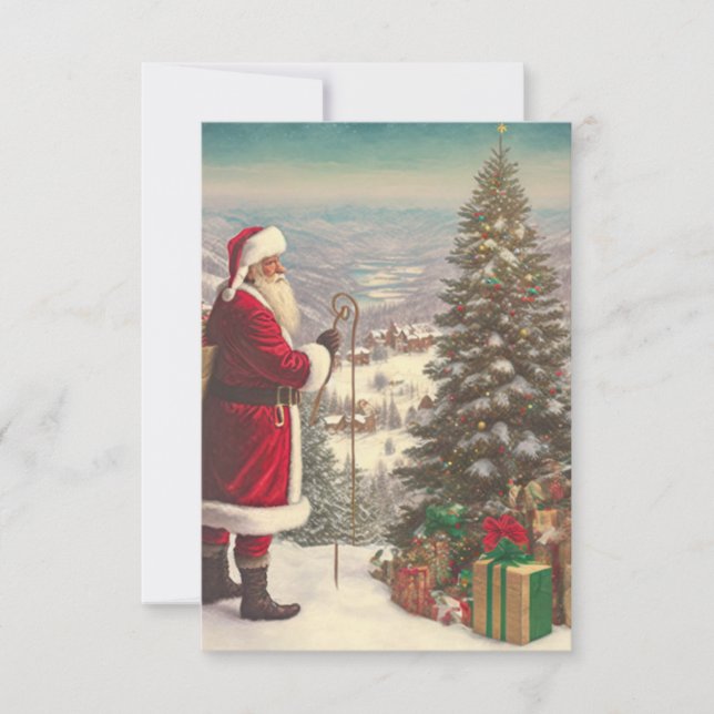 Carte d'invitation Nostalgie Père Noël Noël (Devant)