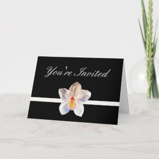 Carte d'invitation Orchidée Evénement Classique