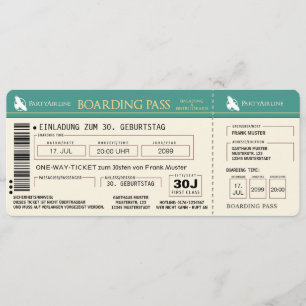 Carte d'invitation originale au 30 e anniversaire.