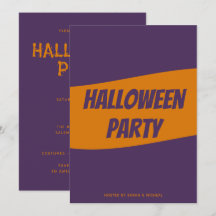 Carte d'invitation personnalisée pour Halloween