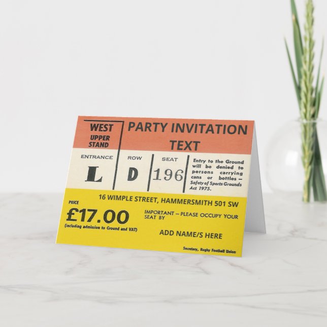 Carte d'invitation personnalisée pour la conceptio (Devant)