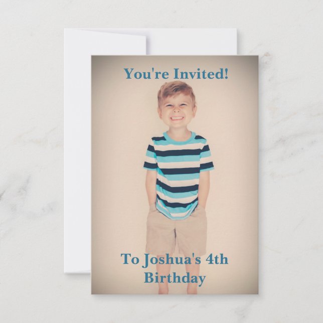 Carte d'invitation personnalisée pour l'anniversai (Devant)