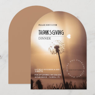 Carte d'invitation personnalisée pour Thanksgiving