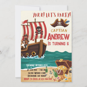 Carte d'invitation personnalisée pour une fête d'a