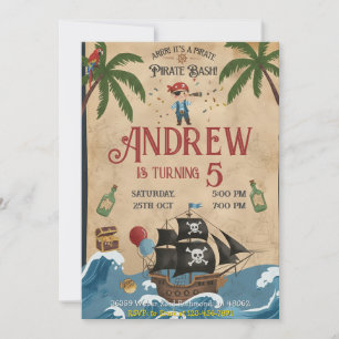 Carte d'invitation personnalisée pour une fête d'a
