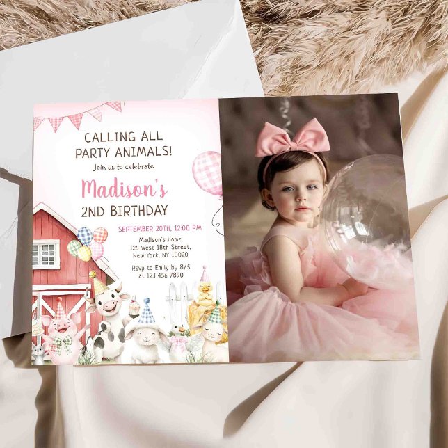 Carte d'invitation photo d'anniversaire avec des a (Créateur téléchargé)