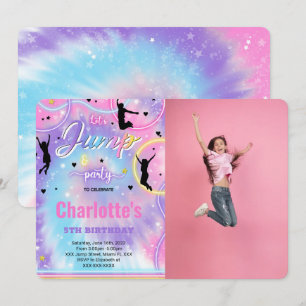Carte d'invitation photo d'anniversaire Jump