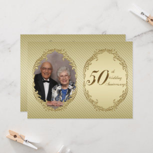 Carte d'invitation photo pour les 50 ans de mariag