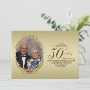 Carte d'invitation photo pour les 50 ans de mariag