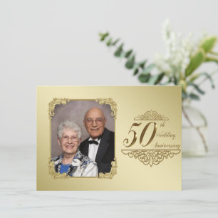 Carte d'invitation photo pour les 50 ans de mariag