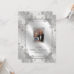 Carte d'invitation photo pour les 60 ans de mariag