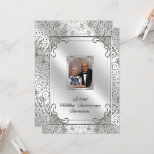 Carte d'invitation photo pour les 60 ans de mariag