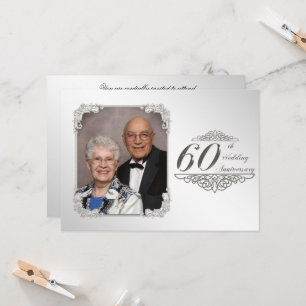 Carte d'invitation photo pour les 60 ans de mariag
