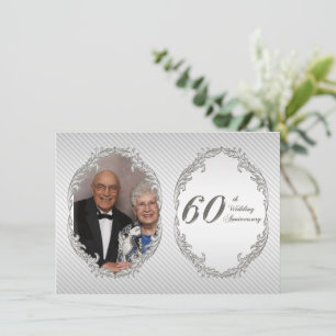 Carte d'invitation photo pour les 60 ans de mariag