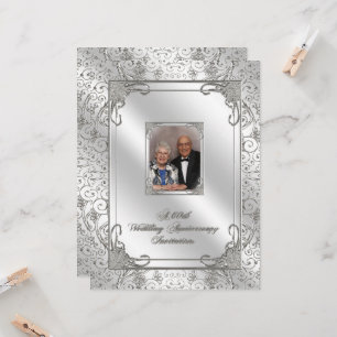 Carte d'invitation photo pour les 60 ans de mariag