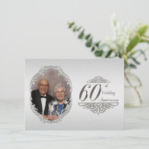 Carte d'invitation photo pour les 60 ans de mariag