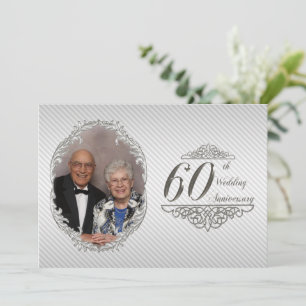 Carte d'invitation photo pour les 60 ans de mariag