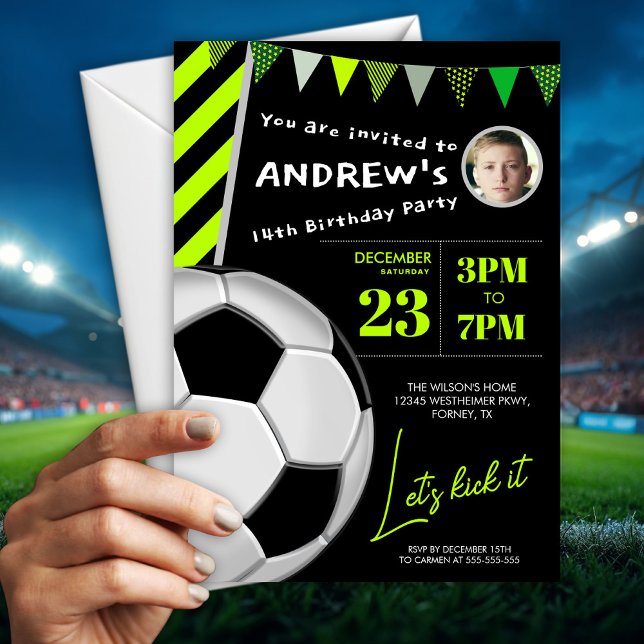 Carte d'invitation photo pour une fête d'anniversa (Créateur téléchargé)