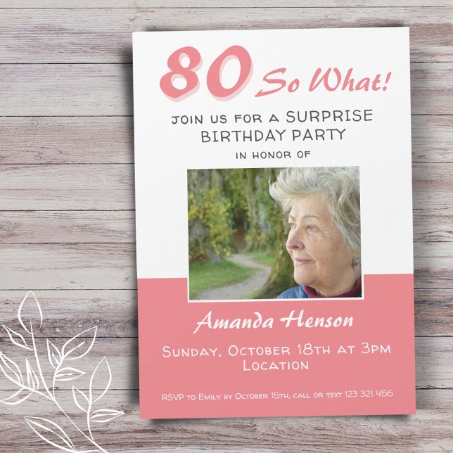 Carte d'invitation photo pour une fête d'anniversa (Créateur téléchargé)