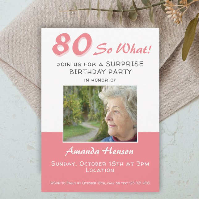 Carte d'invitation photo pour une fête d'anniversa (Créateur téléchargé)