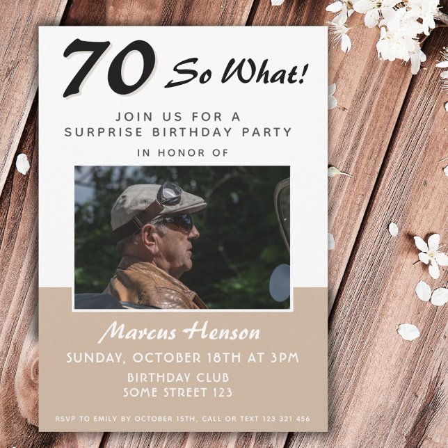 Carte d'invitation photo pour une fête d'anniversa (Créateur téléchargé)
