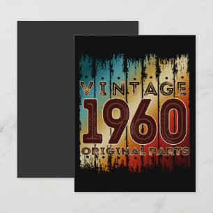 carte d'invitation pièces originales vintage 1960