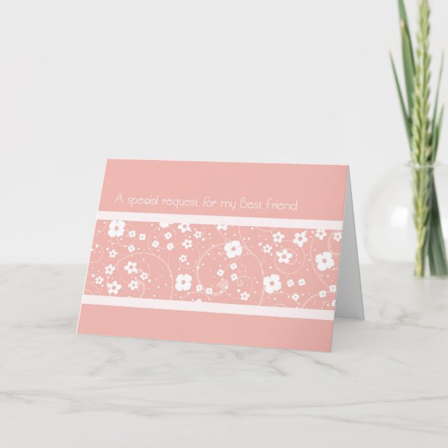 Carte d'invitation Pink Best Friend Maid of Honor (Devant)