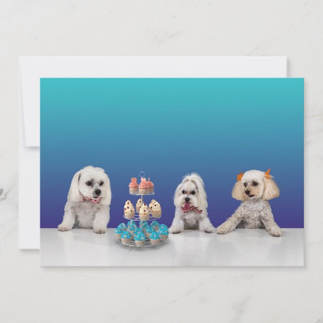 Carte d'invitation plate personnalisable pour fête (Devant)