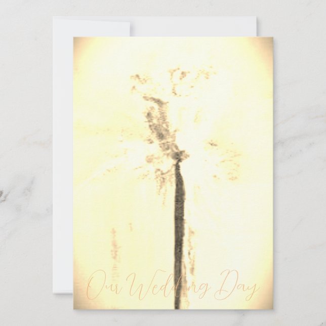 CARTE D'INVITATION PLATE POUR JOUR DE MARIAGE STYL (Devant)
