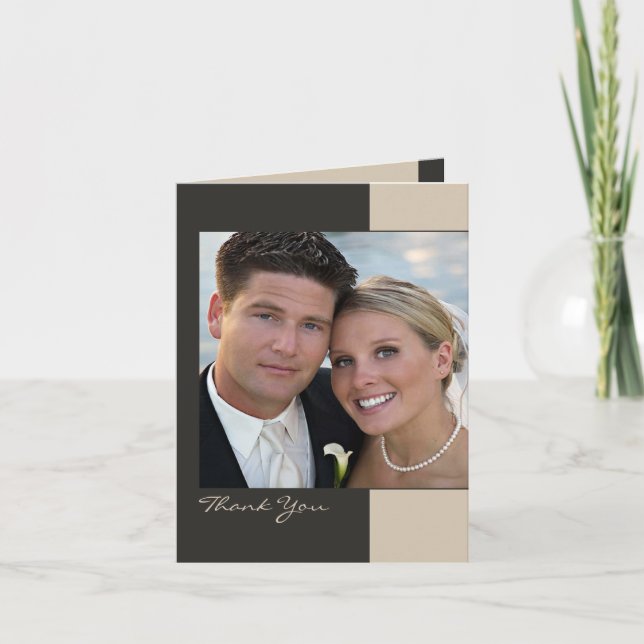 Carte d'invitation pliée Merci (Devant)