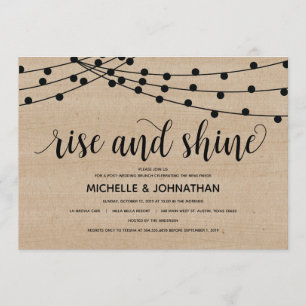 Carte d'invitation post-mariage aux guirlandes rus