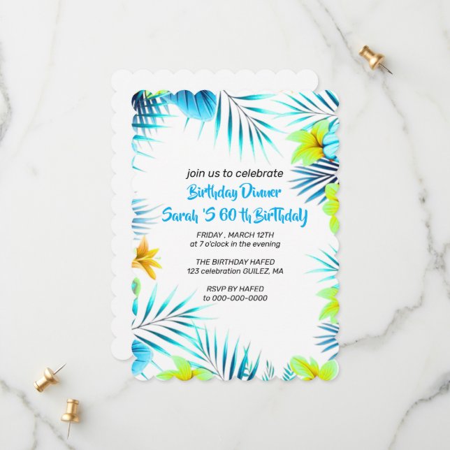 Carte d'invitation pour 60e anniversaire 60e numér (Devant/Arrière en situation)